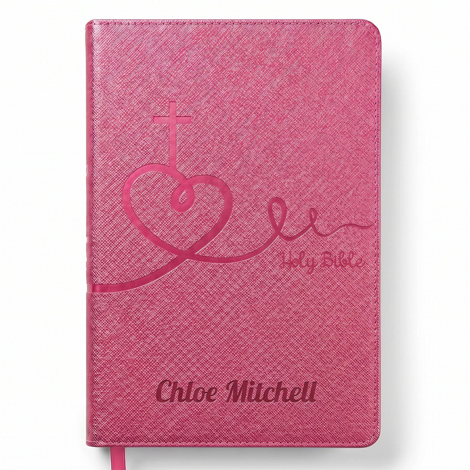 Personalized NIV Bible for Kids - Pink Icon - Red Letter
