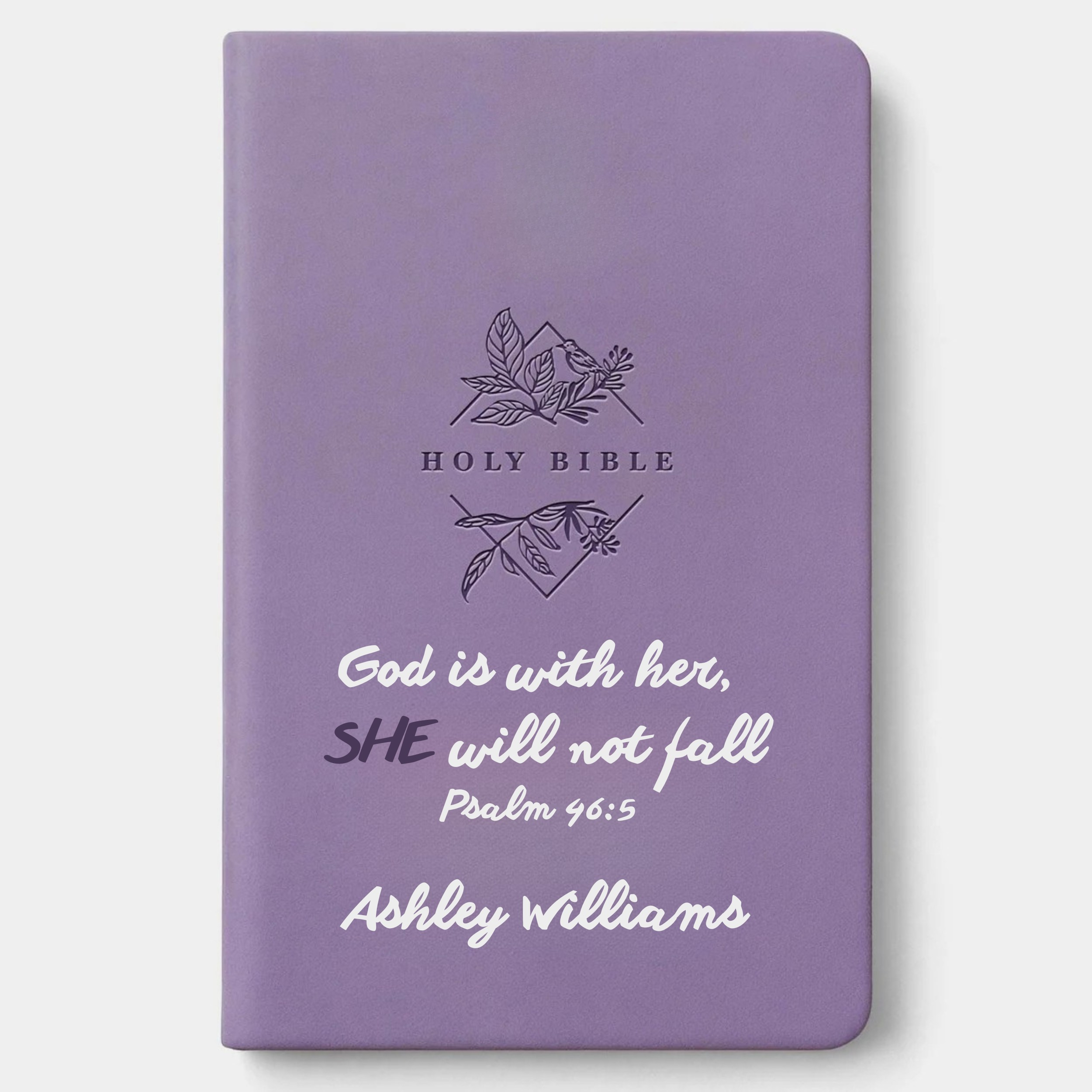 Personalized Mother's Day NLT Lavender Thinline Bible - Large Print, Filament Enabled - Mom Verse Design