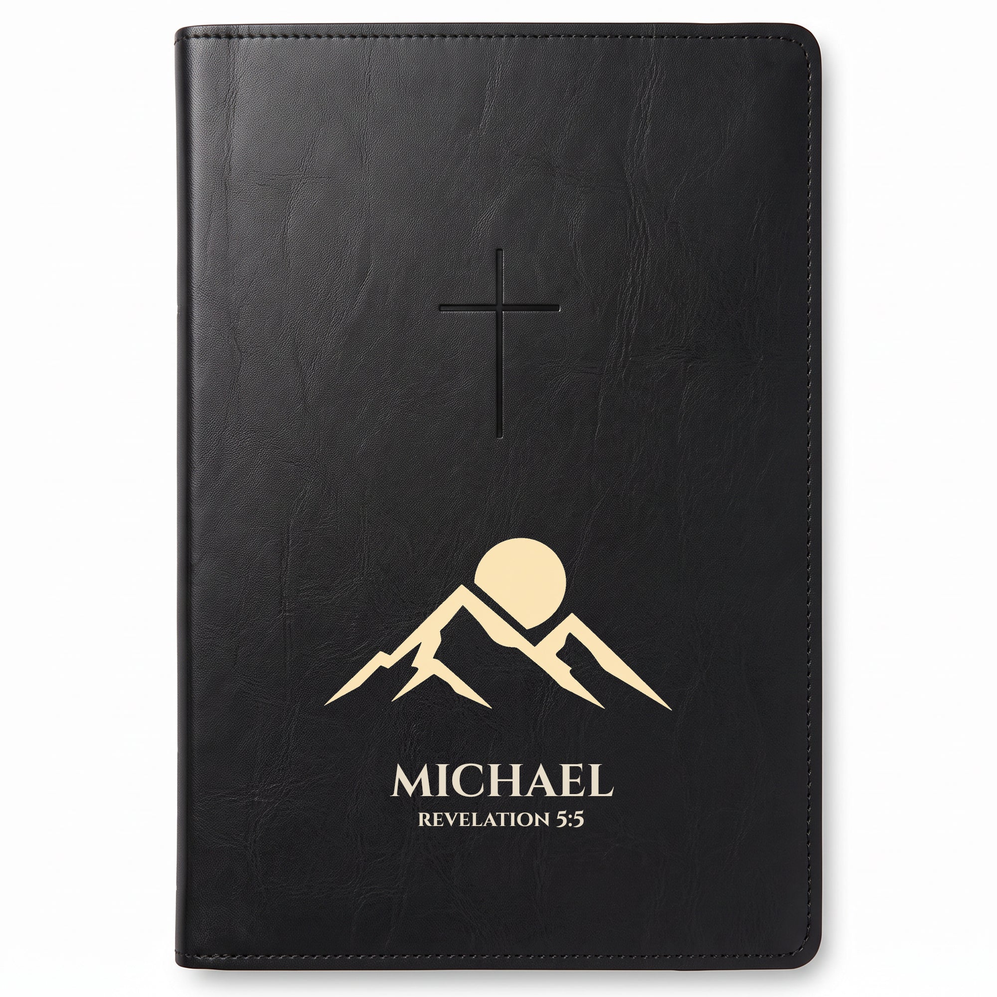 Personalized NLT Bible Black - Red Letter, Filament Enabled - Mountain Design