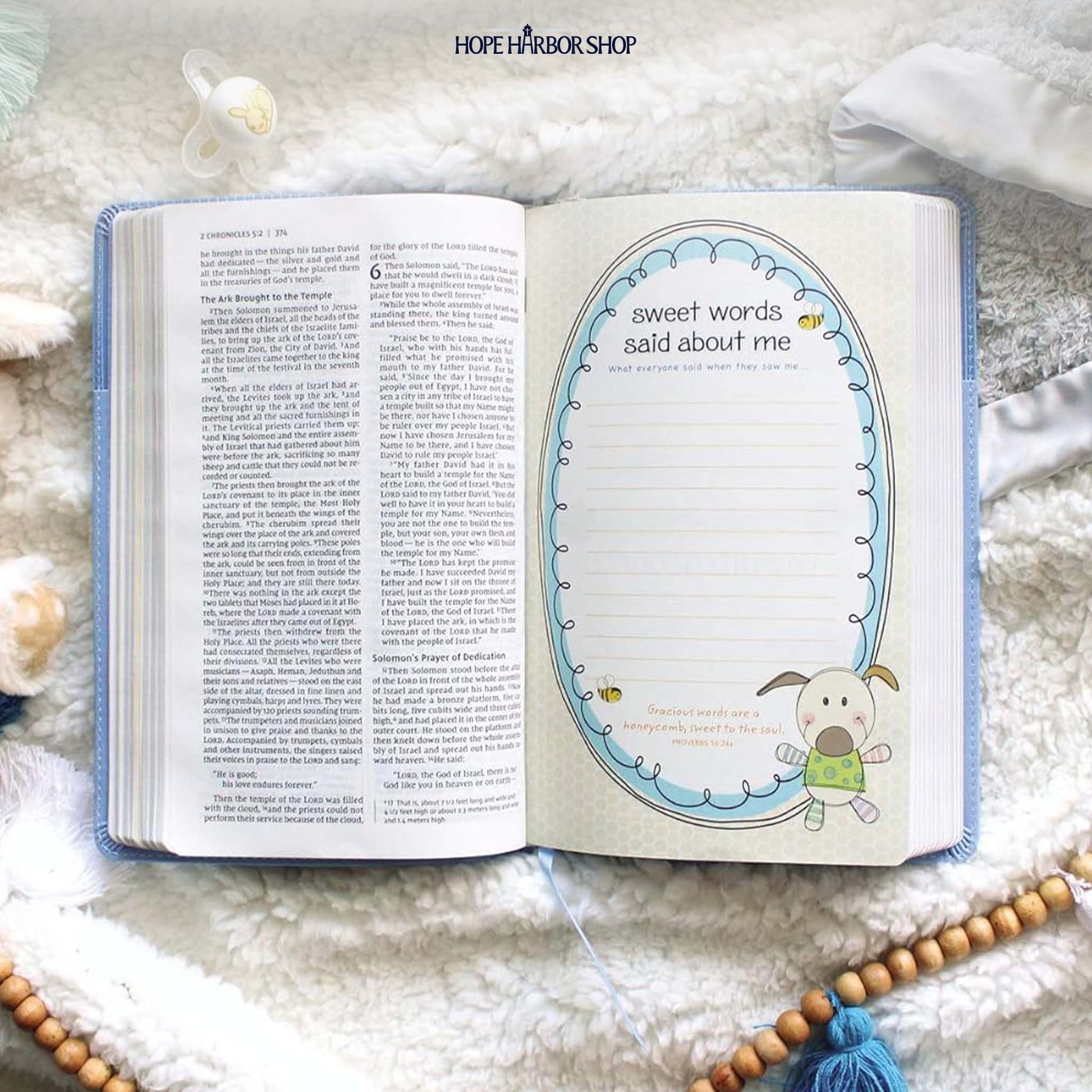 Personalized Baby's Bible Pink - NIV Engraved Floral Frame