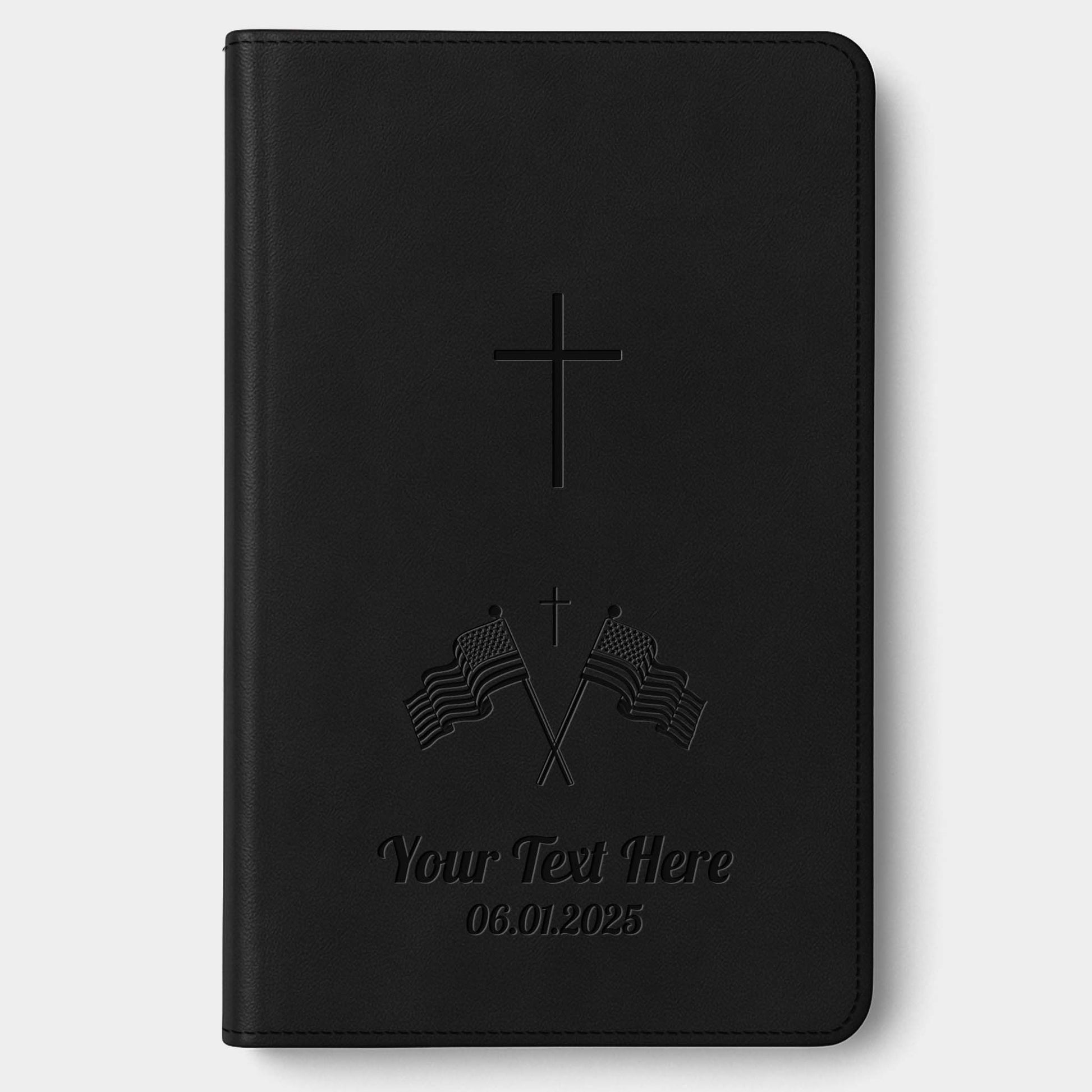 Personalized NLT Bible Black - Engraved USA Patriotic