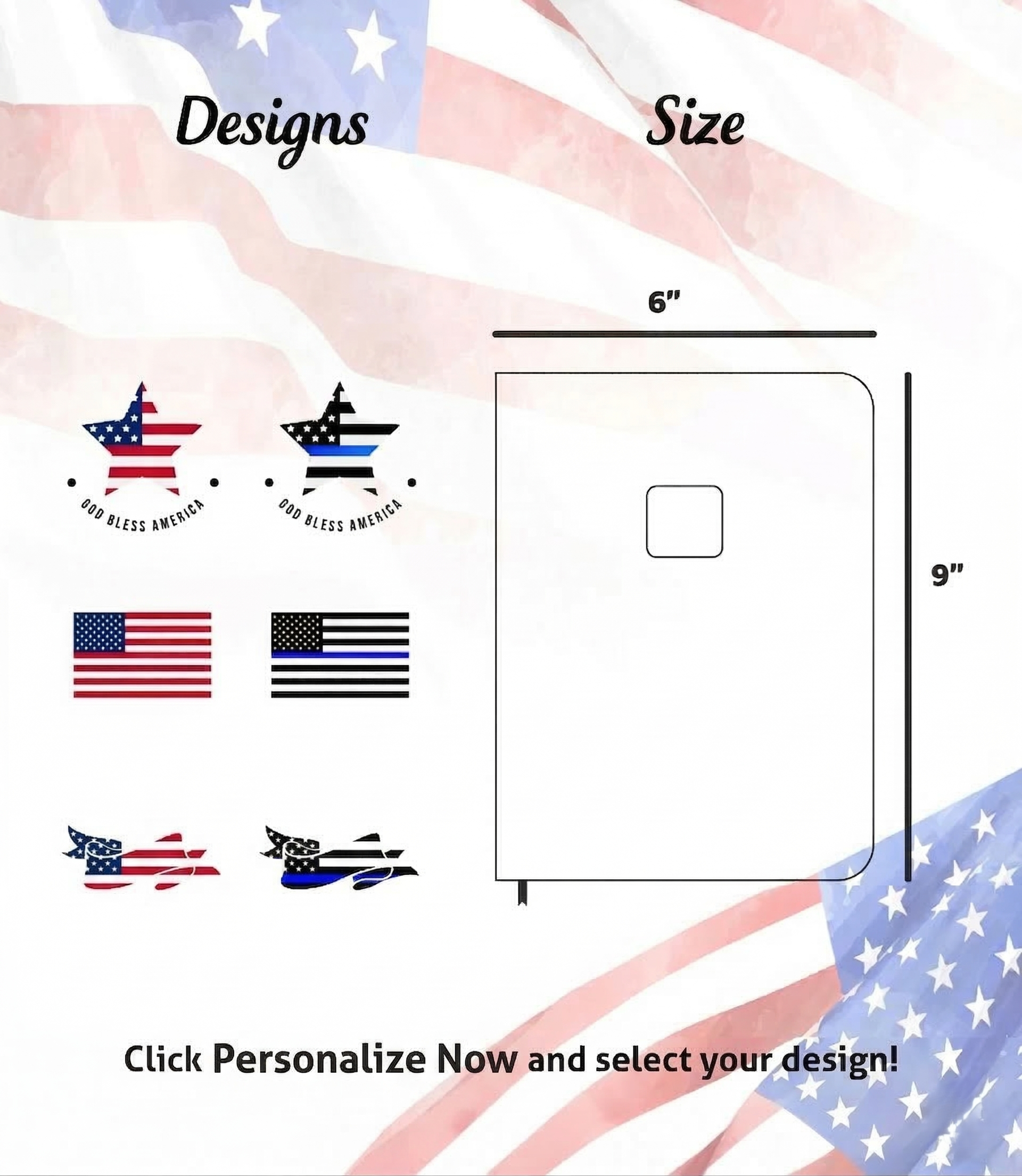 Personalized KJV Bible Gray Deluxe - Red Letter Edition - USA Patriotic Flag