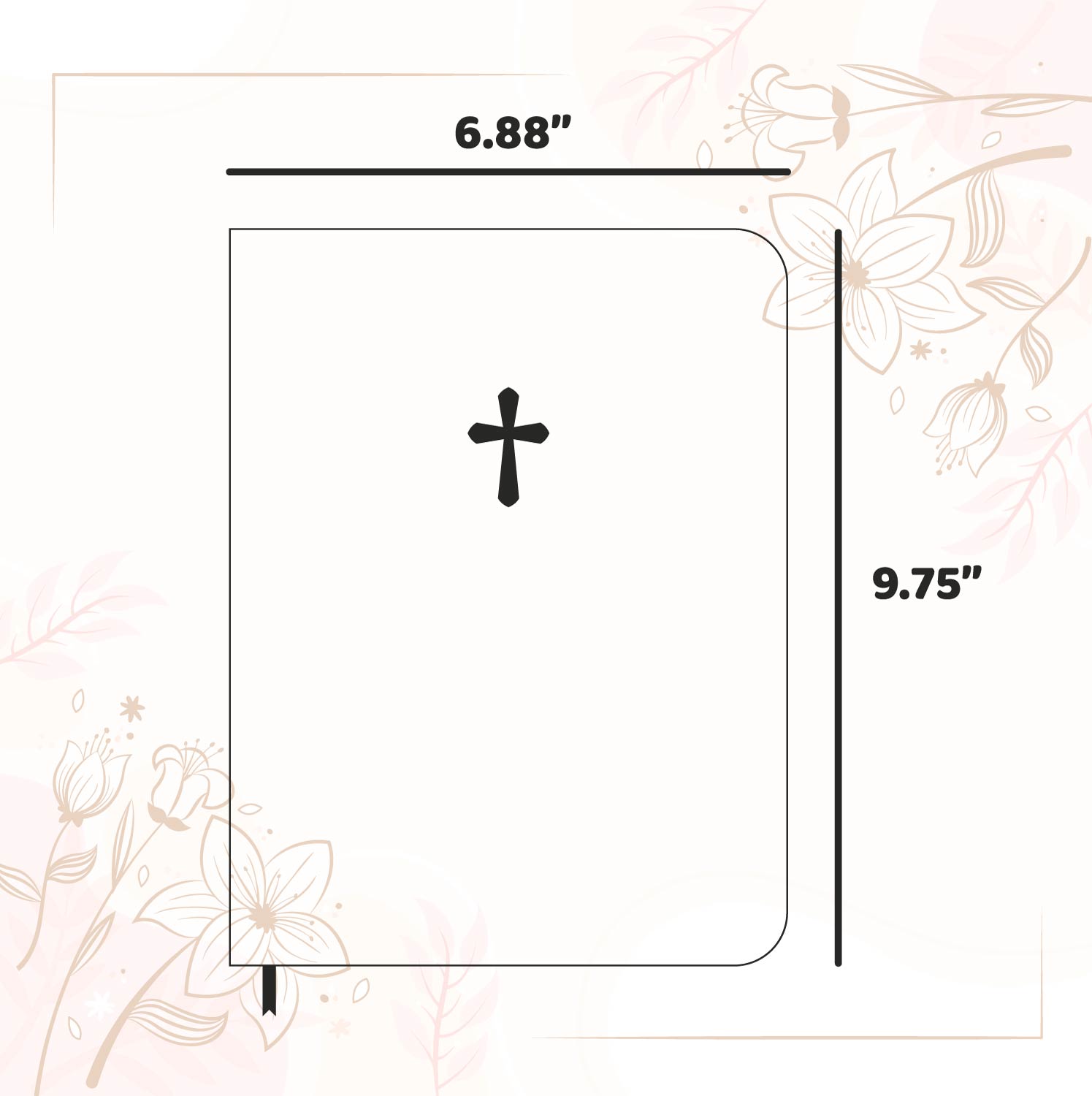 Personalized Large Print KJV Bible, Brown Thinline - Photo & Text - Red Letter