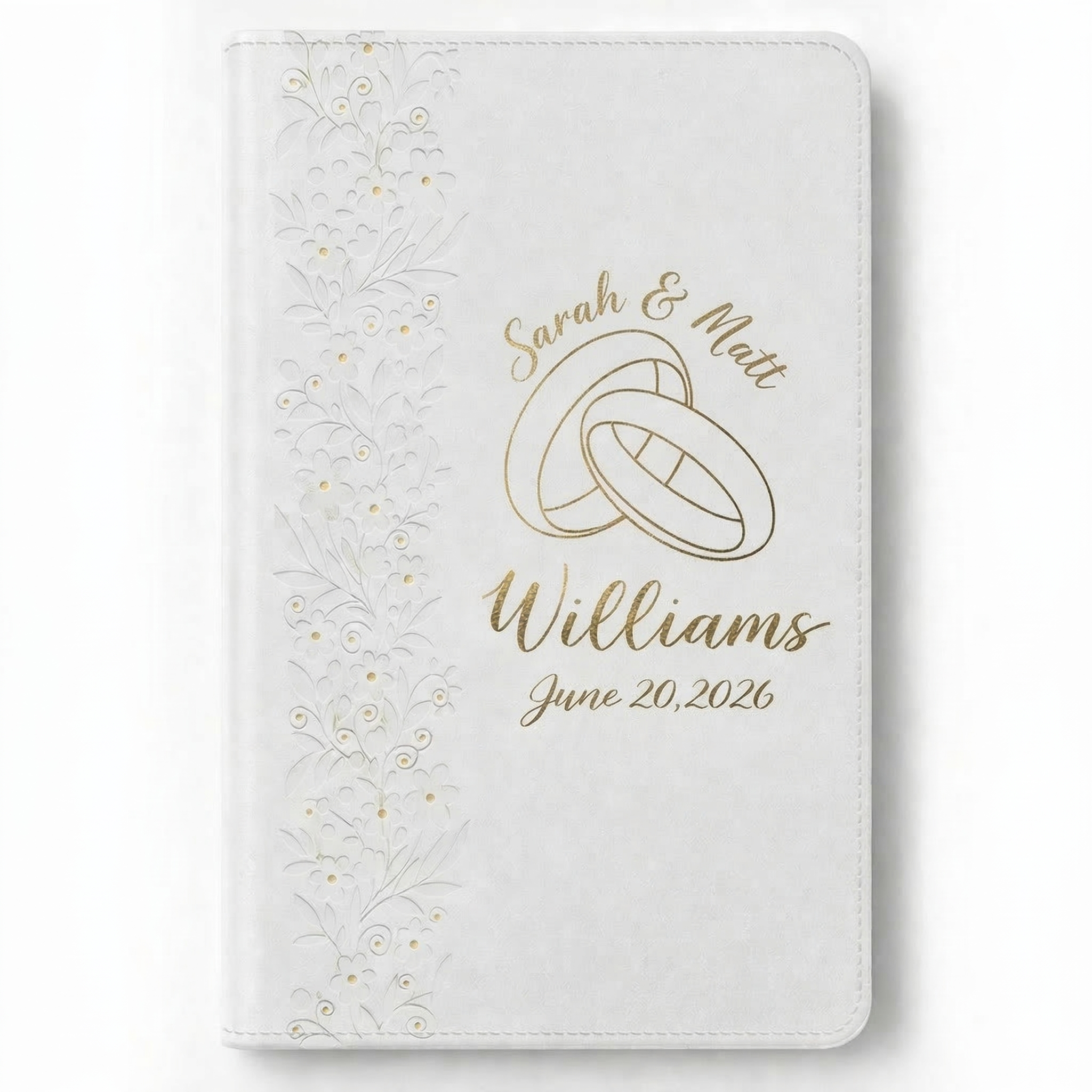 Personalized KJV Wedding Bible - Bride's Bible with Names, Surname and Date